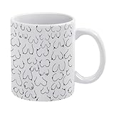おっぱい ちぶさ 漫画 マグカップ 陶器 おしゃれ かわいい 楽しいギフト コーヒーカップ セラミック セラミックマグカップ 直接飲用コーヒーカップ 軽量 誕生日 プレゼント 330ml