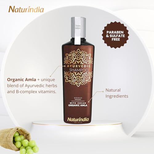 Ayurvedic Shampoo for Hair Growth Indian Vitalize Formula for Shiny and Strong Hair with Vitamin C and B-Complex AMLA and natural herbs from India For Women 8,4 oz