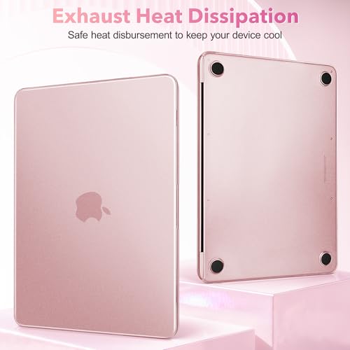 Image of May Chen Compatible with MacBook Neo 13 inch Model A3404 2026 Release, Slim & Lightweigh Frosted Finish Protective Case with Keyboard Cover&Screen Protector, Frosted Blush