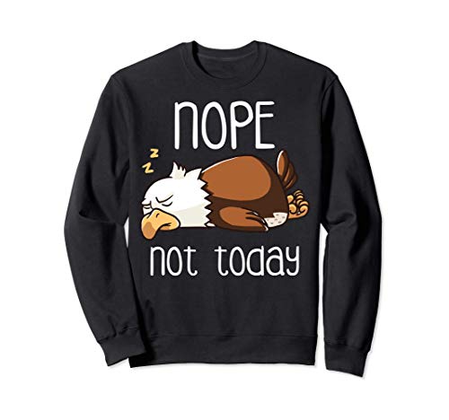 Nope Not Today Sleeping American Bald Eagle Nap Early Bird Sudadera