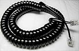 Black 12 Ft Handset Cord Compatible with Vtech or Uniden Corded Phone ErisTerminal CM18245 CM18247 VSP725 VSP726 CD1153 CS6949 1100BK 1260BK CXAI5198 1360BK 1380BK DECT1588 TRU9496 Receiver Curly Coil