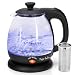 Produktbild Taylor Swoden Wasserkocher Klein,1 Liter Wasserkocher Glas Led, 2200W Electric Kettle, Warmhaltefunktion, Herausnehmbarer Filter, BPA FREI, für Reisen, Küche oder Büro, Abel