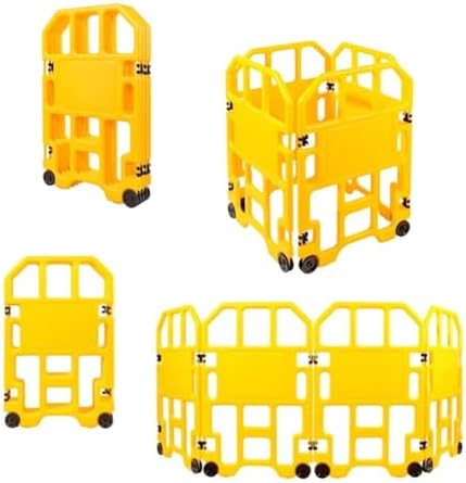 Portable Folding Expandable Safety Fence, 95x120cm Plastic Baby Gate with Attachable Clip, Versatile Mobile Barrier for Kids and Pets