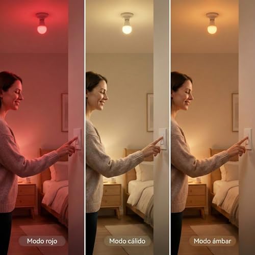 Bombilla LED roja E27 luz nocturna para dormitorio y rutina de sueño Toys4Boys pack de 2 3
