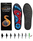 HSIXHAF Plantillas Magnéticas, Plantillas Para Zapatos De Trabajo Para Aliviar La Fascitis Plantar Reflexología Plantillas De Acupresión Plantillas Ortopédicas Para Hombres Y Mujeres(Negro, M)