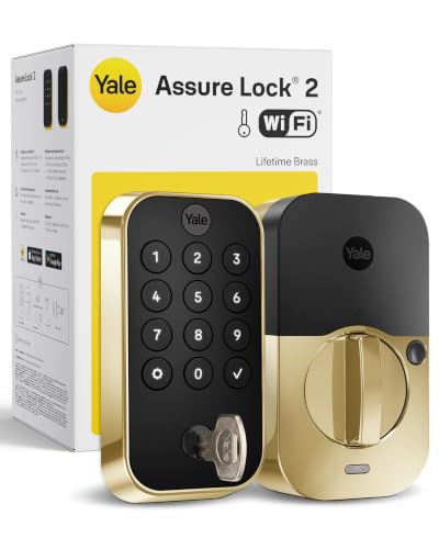 Image of Yale WiFi Smart Lock Deadbolt with Keypad, Keyless Entry, Lifetime Brass
