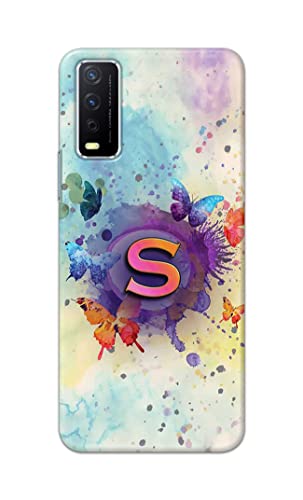 Image of PRINTFIDAA� Printed Hard Back Cover Case for Vivo Y12s | Y12s 2021 | Y12G | Y20A | Y20G Back Cover (Alphabet S) -2808