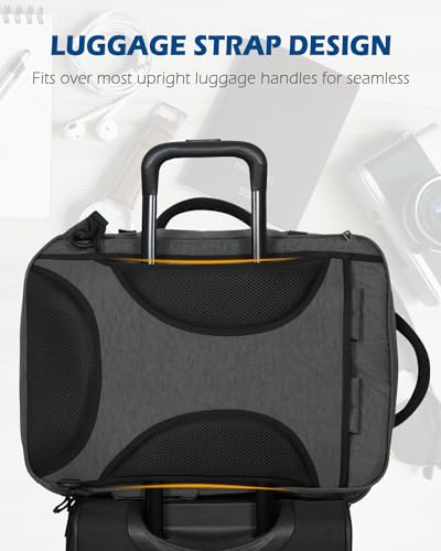 Hynes Eagle 44L Carry on Backpack Airline Approved Travel Backpack for Men Women Large Laptop Backpack 17 inch Nylon Backpack Overnight Weekender Duffel Bag Grey with 3PCS Packing Cubes3