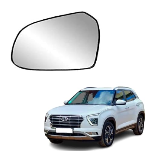 Image of ORVM Rear Side View Mirror Glass /Sub Mirror Plate compatible with Hyundai Creta (Creta 2nd GEN Type 2 (2020-2025), LEFT PASSENGER SIDE)