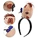 CALLARON 2pcs Adorable Cartoon Headband Lightweight Hair Accessory for Parties Cosplay Festivals Comfortable Fit for All Hair Types Prop for Themed Events