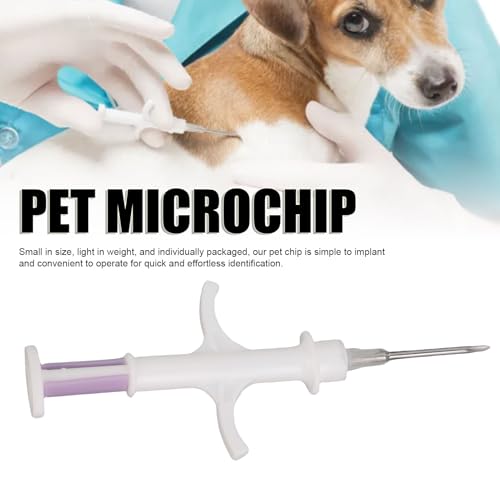 Yanmis 10 Pack Universal PET Microchip, IS011784/5 FDX-B 134,2 kHz 125kHz PET-ID-Tags, 512bit Tiermikrochip für Hunde Katzen Tierfleisch Geflügelfisch (1,25 * 7 mm)