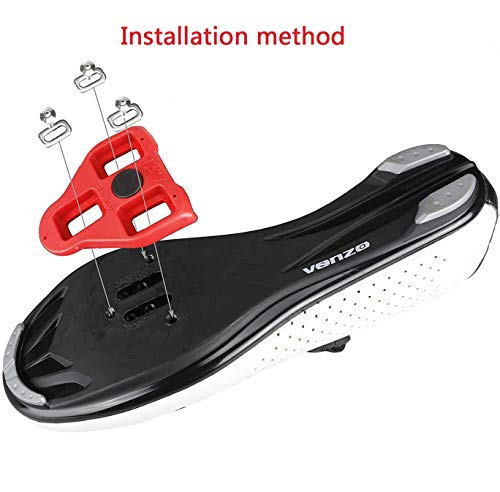 Bike Cleats Compatible with Look Delta (9 Degree Float) Cleat Set for Indoor Cycling & Outdoor Road Bike Bicycle Designed for Women and Men Clipless Spinning and Cycle Shoes