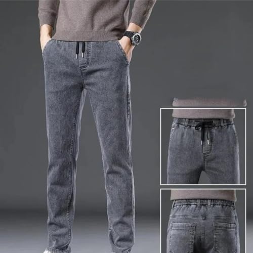 Men’S Stylish Slim Fit Straight Leg Denim Jeans Zipper Fly Heavyweight Ankle Length Comfortable Wear Jeans2
