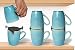 ELYPRO Coffee Mug Organizers and Storage, Kitchen Cabinet Shelf Organizer - Cupboard and Pantry Organization, Expandable Stackable Gadget for Tea Cup and Coffee Mugs, Save Space, Organize, 6pk, Black