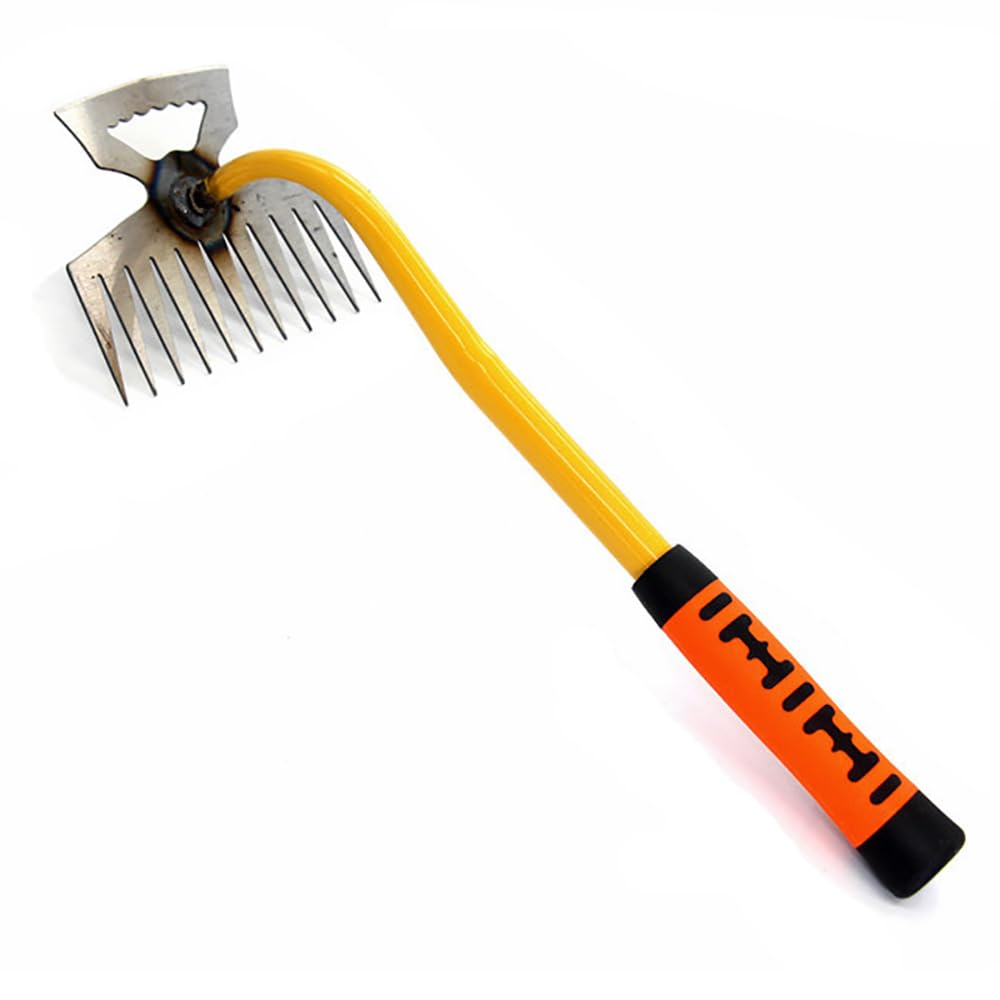 Unkrautstecher Edelstahl - Manueller Wurzeljäter Mit Holzgriff