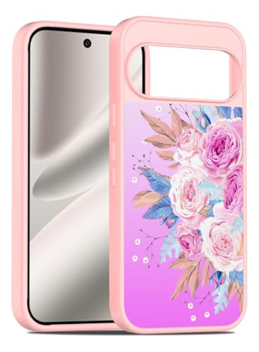 Rosebono Google Pixel 10 / Pixel 10 Pro/Pixel 9 / Pixel 9 Pro �P�[�X �Ή� �O���t�B�b�N�f�U�C�� ������ �}�b�g �O���f�[�V���� ���� �\�t�g TPU �X�L�� �J�o�[ �ی�P�[�X (�s���N�t����