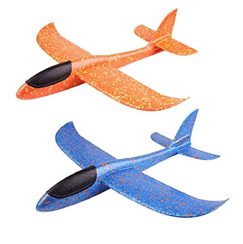 Image of FunBlast Airplane Toy (Pack of 2) - 17.5 Large Throwing Foam Plane, Aeroplane Gliders, Flying Aircraft, Gifts Toy for Kids 3 4 5 6 7 Year Old Boy /Girls, Multicolor