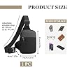 cxxtkcxxlc Petite Sacoche Poitrine Homme, Sac Poitrine Homme, Sac Bandoulière Étanche pour Camping, Randonnée, Voyage, Sac à Bandoulière Homme et Femme, Sacoche Crossbody Poitrine (Noir) #1