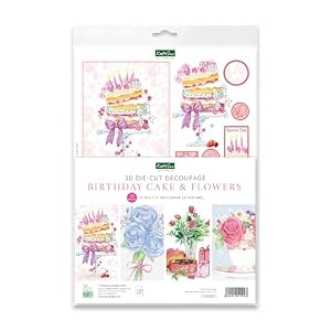 Katy Sue Designs Geburtstagskuchen & Blumen Karten-Bastelset