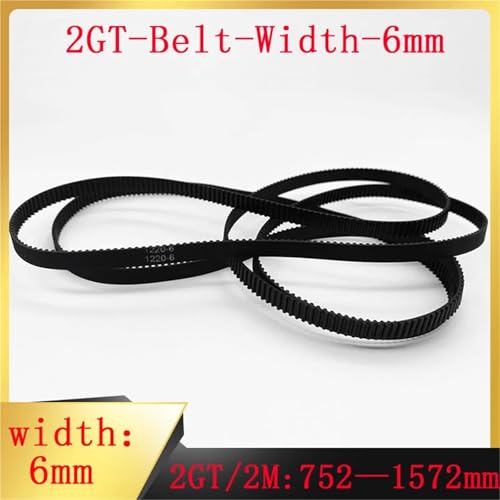 Courroie de distribution 2GT 824mm caoutchouc synchrone pas 2mm 6mm - 3
