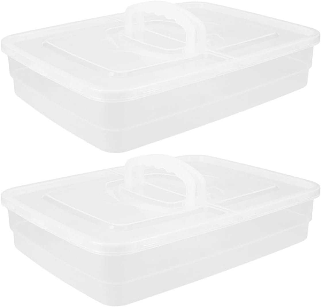 Mikinona Stackable Pizza Bread Dough Proofing Trays with Lid Storage Container for Artisan Dough