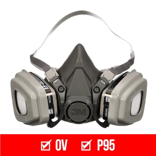 Image of 3M P95 / Organic Vapor Paint Project Reusable Respirator 6311, Large Size, NIOSH-APPROVED