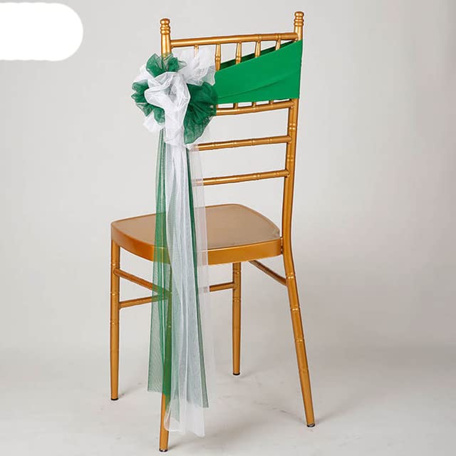 Fasce for sedie in organza trasparente con nodo, coprisedia fiocco(14)