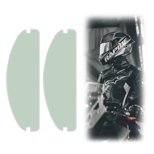 Belligern 2 Pcs Anti-Fog Film for Motorcycle Helmet,for Pinlock Visor Insert Anti Fog for Helmet Visor Film Universal Protective Clear Suitable for All Non-fixed Open-Face and Full-Face Helmets