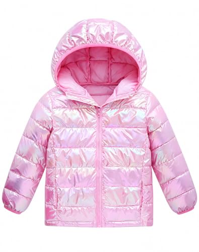 Image of Lovekider Girls Winter Coat Shiny Gradient Lightweight Puffer Jacket 4-12Y