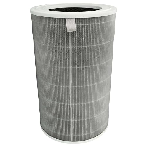 vhbw Filtro carbón activo compatible con Xiaomi Smart Air Purifier 4 Pro purificadores de aire - Filtro de aire H12 gris blanco
