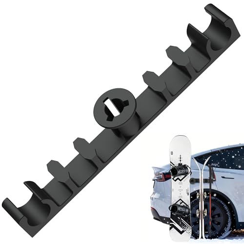 Magnetic Ski & Snowboard Holder for Car - Pro Magnetic Silicone Vehicle Side Holder Protects Paint, Prevents Ski/Board Tipping - Holds Skis, Snowboards, Poles & Bike Handles for Skiers