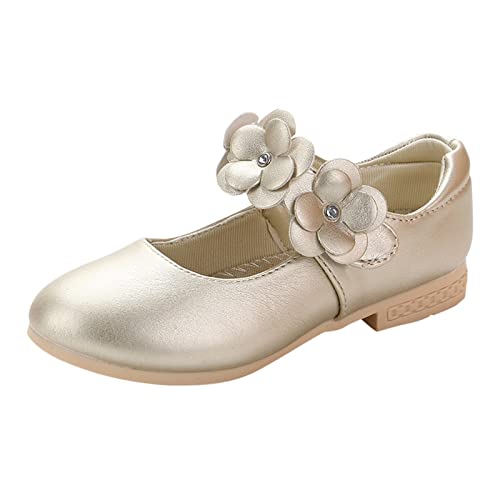 Girls Ballerina Flats Mary Jane Front Flower Dress Shoes for Wedding, Party, Walking,Toddler/Little Girls Ballet Shoes