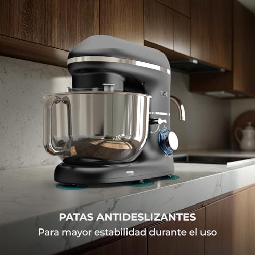 Miniatura 5 de Fentic Batidora Amasadora - 2000w - Con Bol 6.2l Para Hornear - Amasadora Reposteria Con Batidor, Gancho Amasador Y Gancho Para Mezclar - Incluye Y Accesorios Adicionales - Negro