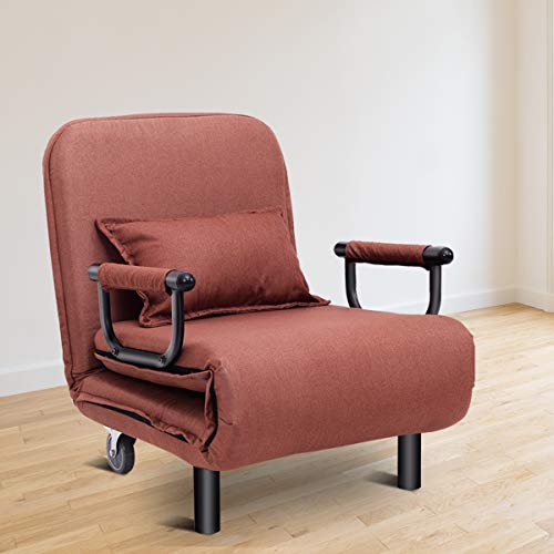 COSTWAY Schlafsofa 3 in 1 mit Bettfunktion und klappbarem Design