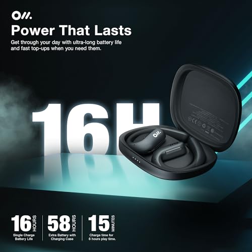 Image of Oladance OWS Pro Open-Ear True Wireless Headphones, Noise Cancellation, Stable Bluetooth 5.3 Connection, Amplifier Chip, Virtual Bass, 360 Superior Sound, 16H Playtime, Comfortable Fit (Black)