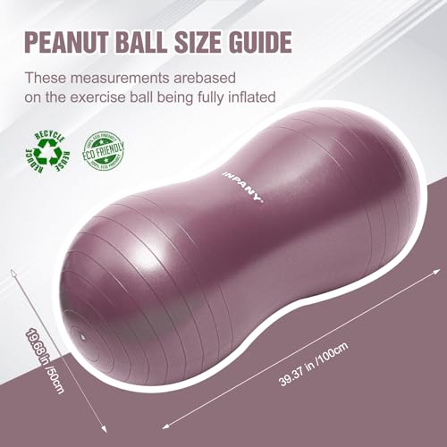 Image of INPANY Peanut Exercise Ball for Labor, Physical Therapy & Fitness