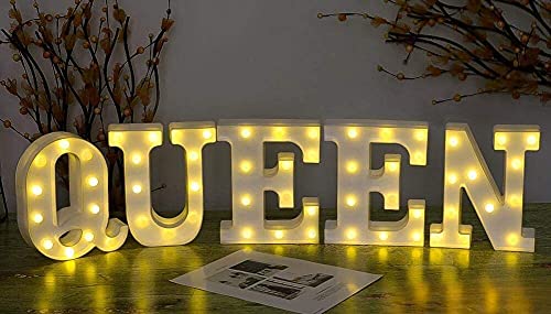 Image of Beeban Marquee N Alphabet Shaped LED Light Lamp for Decoration Decore Walls Hanging Birthday Party Wedding (N)