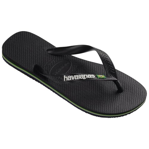 Chinelo Brasil Logo, Havaianas, Criança Unissex, Preto, 23/24