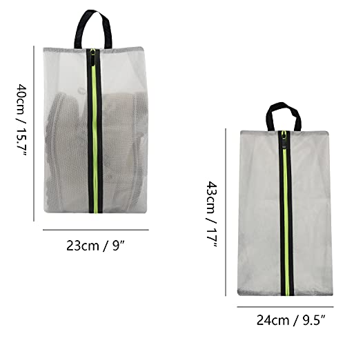 Waterproof Shoe Bags - Large Shoe Bags for Travel, Transparent Packing Storage Organizer for Men and Women (4Pcs, Grey) - Image 4