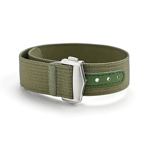 Image of WAMD Premium Single Layer Ribbed NATO Watch Strap with Deployant Folding Clasp