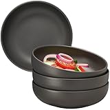 B BRILLIANT - Juego de 4 cuencos de cerámica para cereales, pequeños y grandes, cuencos de sopa, ensalada, cocina, cuencos de pasta, cuencos de cerámica de gres portugués, aptos para microondas