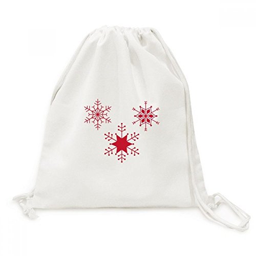 Sac à cordon Fête de Noël Rouge en toile robuste avec fermeture rapide et design exclusif