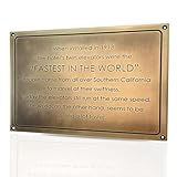Custom Antiqued Brass Plaque | Laser Engraved House Sign | Commemorative Plaque with Antique Patina Finish (6X4 inches)