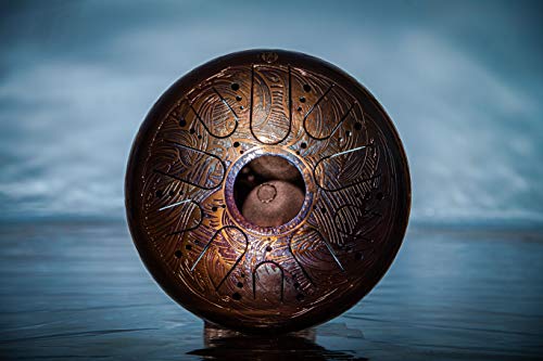 Tank Drum Kosmosky 12" (30 cm) KSY-170 "Element of water" 2-sided/B minor; E minor/Hand Pan/Steel Drum/Tongue drum/Singing bowl miniatura 3