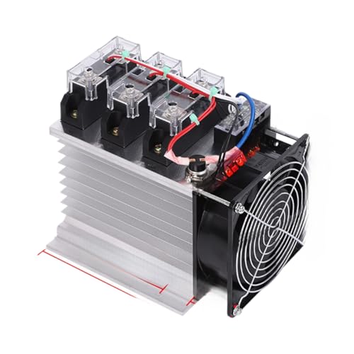 Relais à semi-conducteurs triphasé 220V 100A et 380V 80A avec ventilateur intégré DC AC