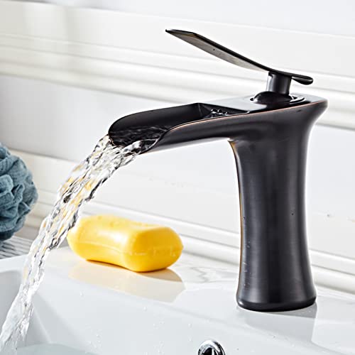 Grifo de lavabo vintage monomando con acabado retro estructural 3