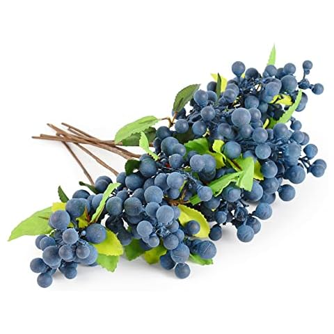 HUIANER 8 Pcs Lifelike Blueberries for Decoration Cover