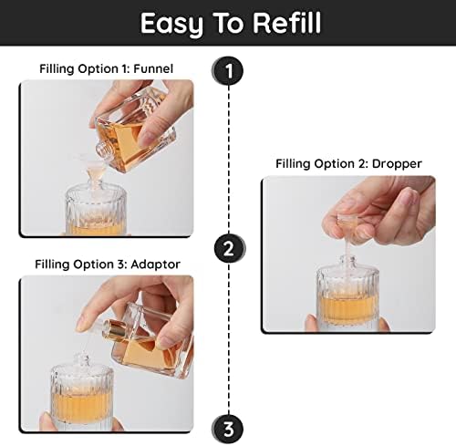Segbeauty Vintage Perfume Bottles, 2 Packs 50ml Glass Cologne Refillable Perfume Bottle Atomizer Travel, Empty Clear Perfume Spray Bottle Essential Oil Container Sprayer Cologne Atomizer for Men Women