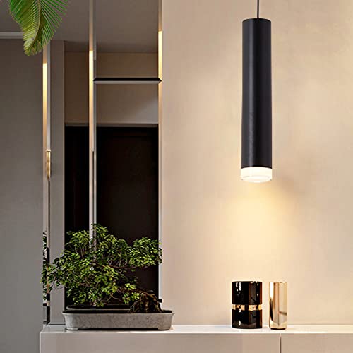 Chandelier led long tube suspension cylindrical light bar droplight white - 3