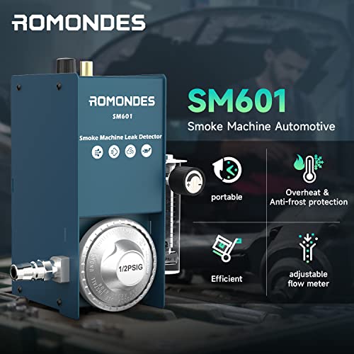 Romondes Sm601 Evap Smoke Machine Automotive Leak Detector, Vacuum Leak Tester, Diagnostic Fuel Pipe Leak Tester With Flow Meter For All Cars, Motorcycles, Snowmobiles, Atv, Light Trucks, Boats #TOP3